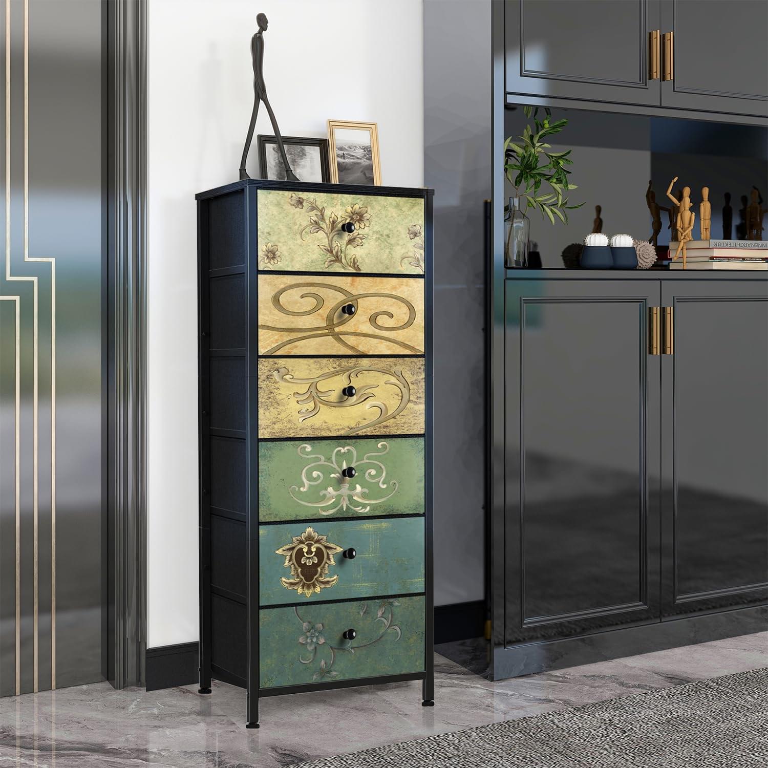 HOME CUBE Fabric Chest of 6 Drawers For Storage Closet Dresser Chest of Drawers Storage Organizer Multi-Compartment Storage Organizer for Living Room Bedroom Wardrobe Engineered Wood Top 40x30x116.5cm offers donot miss HOME CUBE Fabric Chest of 6 Drawers For Storage Closet Dresser Chest of Drawers Storage Organizer Multi-Compartment Storage Organizer for Living Room Bedroom Wardrobe Engineered Wood Top 40x30x116.5cm offers donot miss